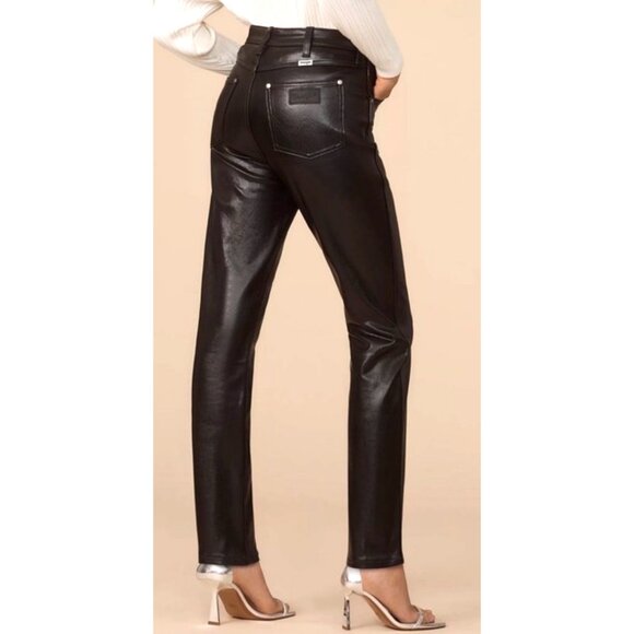 Wrangler Walker 677 High Rise Slim Black Coated Shiny Women's Jeans sz 29 - Picture 9 of 9